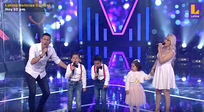 Familia Chacaltana abrió el escenario de “La voz generaciones” con tema “Que canten los niños”