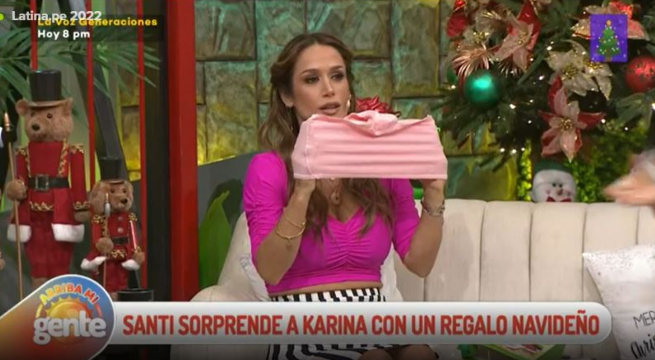 Arriba Mi Gente: ¿Que le regaló Santi Lesmes a Karina Borrero por navidad?
