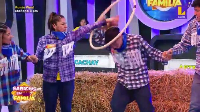 Sábados en Familia: Los Cachay y los Arteaga jugaron a 'Enlazados'