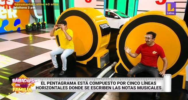 Sábados en Familia: Santi Lesmes y el ‘Checho’ Ibarra afrontaron el desafío de ‘Cañones del saber’