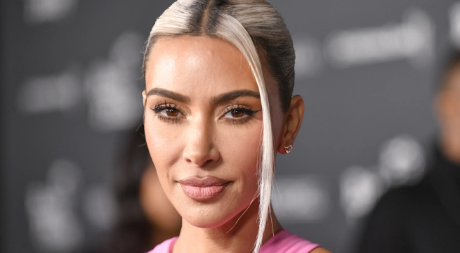 Así luce el rostro de Kim Kardashian sin maquillaje