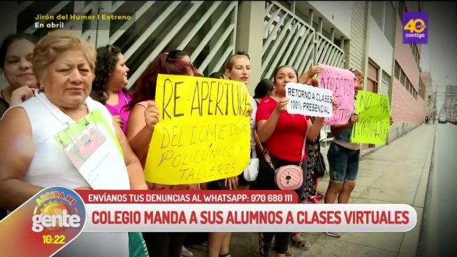 Arriba mi Gente: Colegio manda a sus alumnos a clases virtuales