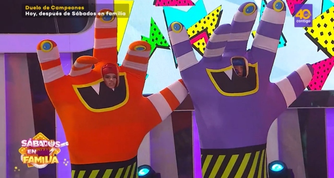 Sábados en Familia: Los Quiñones y los Becerra se midieron en 'Manitas calientes'