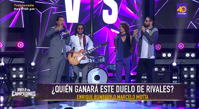 Dos grandes imitadores: Enrique Bunbury y Marcello Motta batallaron en Duelo de Campeones