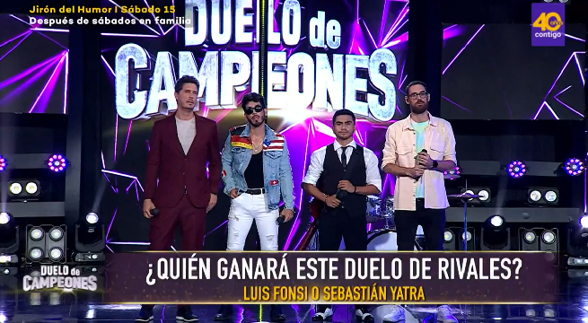 Imitadores de Luis Fonsi y Sebastián Yatra cerraron con broche de oro la noche de Duelo de Campeones