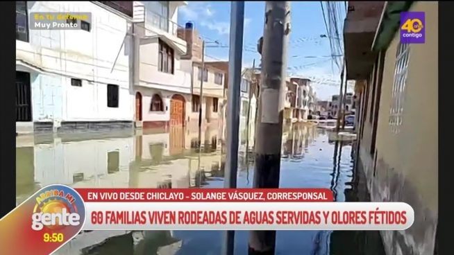 Chiclayo: 60 familias viven rodeadas de aguas servidas y olores fétidos