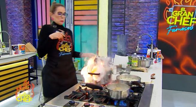 OH MAI: Karina Calmet se quemó con olla pero optó por seguir cocinando en El Gran Chef Famosos