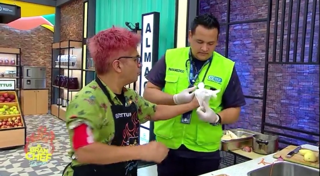 Llamen al doctor: Miguel Vergara sudó frío con nuevo problema al cortar mondongo en El Gran Chef Famosos 