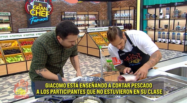Un privilegio: Giacomo Bocchio enseñó cómo filetear pescado para ceviche en El Gran Chef Famosos