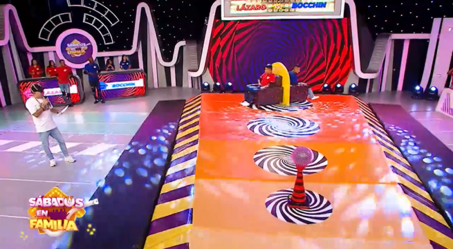 ¿Todo bien? Participantes se marearon al jugar 'Girados' en Sábados en Familia