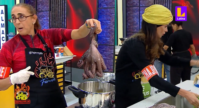 “Está como el cabello de ‘Fiore’”: Natalia Málaga compara al pulpo con Fiorella Rodríguez en reto de El Gran Chef Famosos