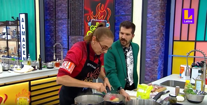 Peláez evidenció su favoritismo por Natalia Málaga y le pidió llegar a semifinal de El Gran Chef Famosos