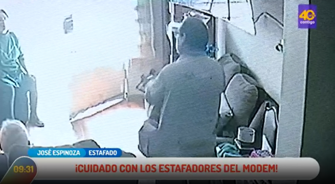 Cámara de seguridad captó el rostro de falso técnico que estafa con el cuento del modem malogrado