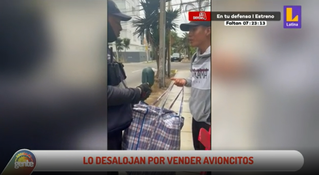 Miraflores: serenos intentan desalojar a vendedor de avioncitos pero vecina le compra todos sus productos