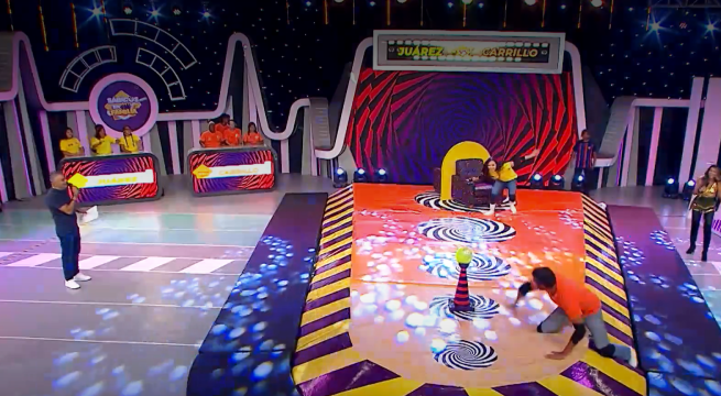 Bien 'chocolateados': Maju Mantilla y Fernando Díaz se fueron al piso tras jugar 'Girados' en Sábados en Familia