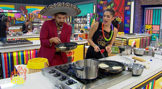 ¿Sabotaje de Peláez?: conductor tiró al suelo tortilla de Korina Rivadeneira en El Gran Chef Famosos 