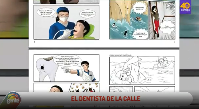 Odontólogo reparte cómic en buses para concientizar sobre la salud bucal