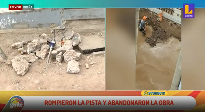 Rompieron pista en Breña y abandonaron la obra: “Es un foco infeccioso por las ratas”