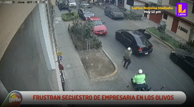 Los Olivos: Cámaras de seguridad captaron el momento en que policías y serenos frustraron un intento de secuestro