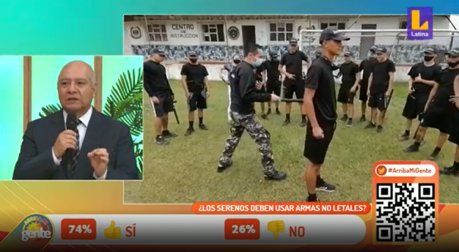 Wilfredo Pedraza sobre uso de armas no letales para serenazgo: “La ley no cambia nada, la seguridad sigue siendo responsabilidad de la Policía”