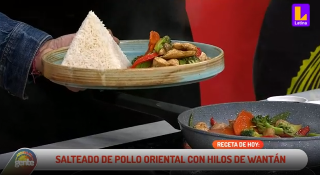 Aprende a preparar un delicioso “Salteado de pollo oriental con hilos de wantán” en la cocina de Arriba Mi Gente