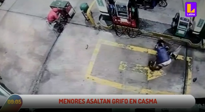 Casma: menores de edad son captados robando grifo