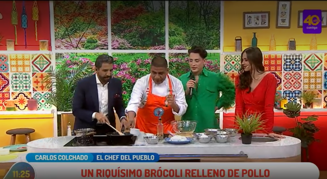Arriba Mi Gente: Kunno ayudó al chef del pueblo a preparar un delicioso “Brócoli relleno de pollo”
