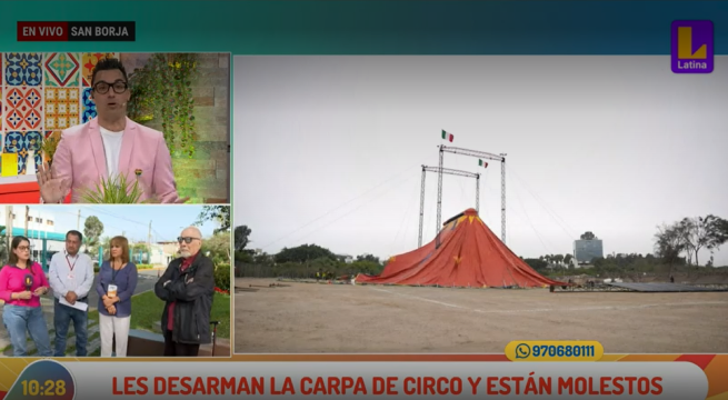 Desarman carpa de circo a poco de iniciar funciones: Municipalidad de San Borja asegura que no cumplen con medidas de seguridad
