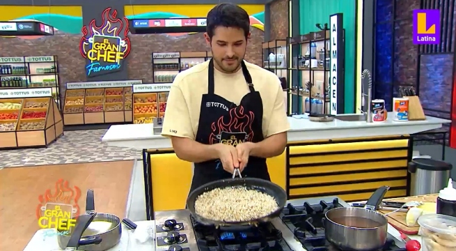 No fue su noche: Andrés Vílchez dejó negro su arroz para risotto en El Gran Chef Famosos