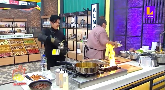 ¿Hay que llamar al bombero?: Mónica Torres alertó a todos con su plancha en El Gran Chef Famosos