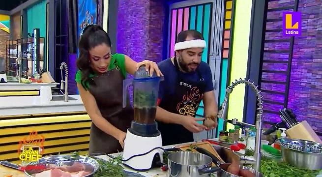 El Gran Chef Famosos: Nelly Rossinelli al rescate de Junior Silva pero no pudo seguirle el ritmo a la jurado