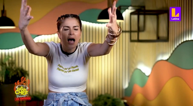 Sacó el 'Kame Hame Ha': Laura Spoya hizo llamado al estilo 'Gokú' para reto de planchas en El Gran Chef Famosos