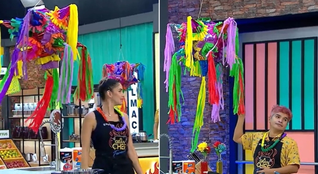 Rompe la piñata: Karina, Korina, Miguel y Susan afrontaron divertido reto en El Gran Chef Famosos  