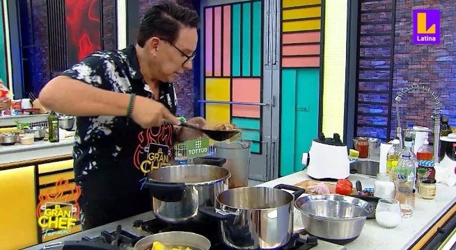 Perdió la cabeza: Rondón sobrecoció pescado y no ubicaba cabeza en olla de El Gran Chef Famosos