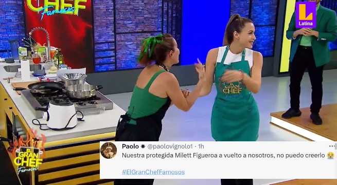 El regreso más esperado: Redes sociales reaccionan al regreso de Milett Figueroa a El Gran Chef Famosos