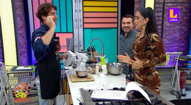 Mezcló todo: a Giacomo solo le quedó reír al ver a Pavón fallar tres leches en El Gran Chef Famosos