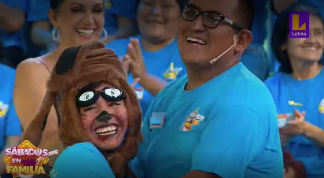 Después de tantos tiktoks: esposo de 'tiktoker' Sole Parina cobró venganza en juego de Sábados en Familia