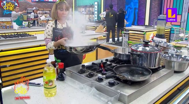 Se le quemó la carne: Belén Estévez tuvo que volver a hacer lomo saltado en El Gran Chef Famosos