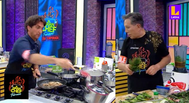 Tiró olla con agua hirviendo: Pavón por poco quema a Jimmy Santy en El Gran Chef Famosos