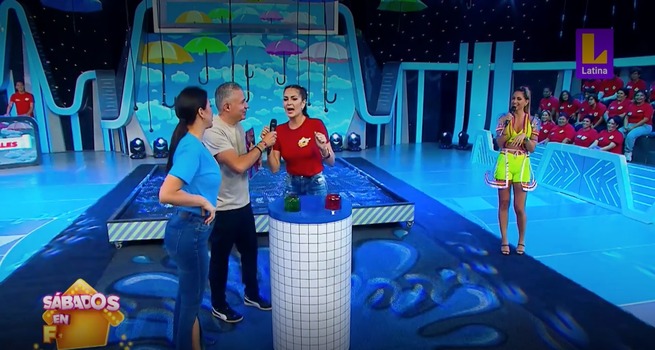 Sheyla Rojas retó a Laura Spoya en juego de Sábados en Familia: 