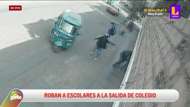 Comas: delincuentes armados roban a escolares a la salida de colegio