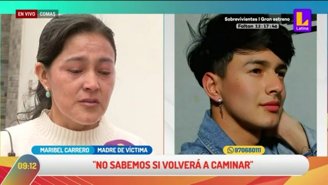 Madre de joven baleado en Comas: 