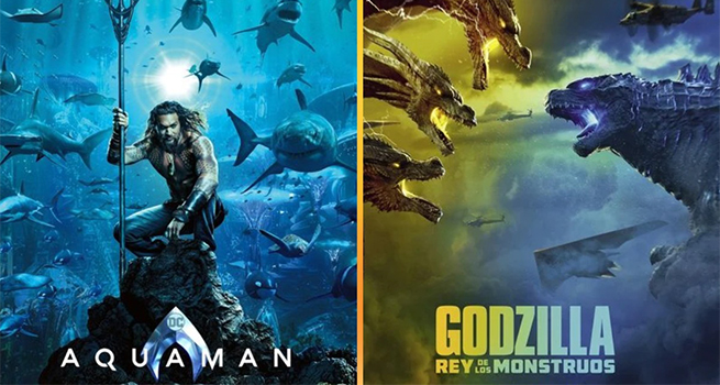 Este fin de semana Latina transmitirá Aquaman y Godzilla 2: El rey de los monstruos