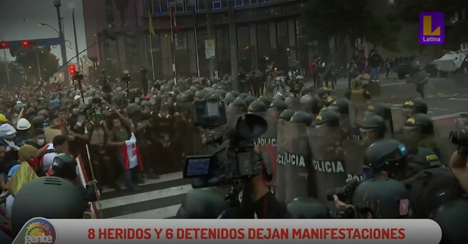 Protestas en Lima: Cámaras de Arriba Mi Gente registraron enfrentamientos y heridos por perdigones