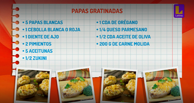 Aprende a hacer unas ricas papas gratinadas con ensalada de primavera en Arriba mi Gente