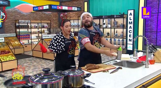 Natalia Salas encaró a Junior Silva por dejarla sin yucas en El Gran Chef Famosos