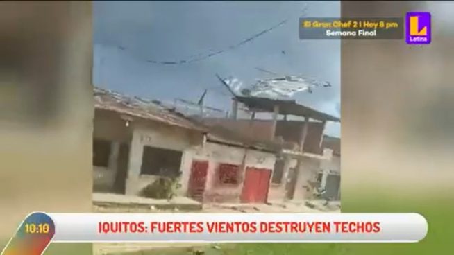 Iquitos: vientos de más de 75 km/h destruyen techos y generan alarma en la población