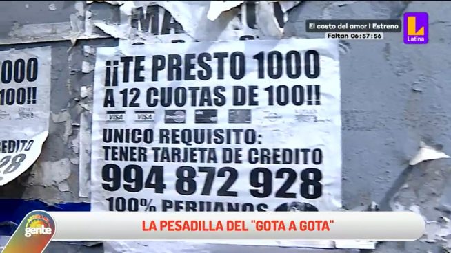 'Gota a Gota': Estos son los distritos con mayores denuncias sobre esta modalidad de extorsión