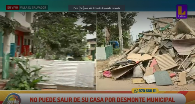 El colmo: Municipalidad de Villa El Salvador deja desmonte en casa de vecina