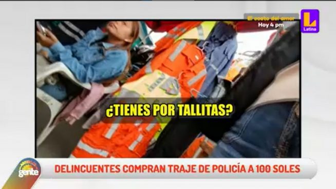 Rímac: Venden uniformes de policías y trabajadores de Sedapal y delincuentes son clientes